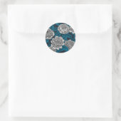 Sticker Rond Fleurs blanches de waratah (Sac)