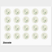 Sticker Rond Fleurs blanches d'ivoire mariage (Feuille)