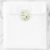 Sticker Rond Fleurs blanches d'ivoire mariage (Sac)