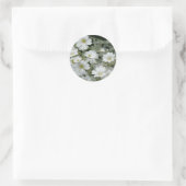 Sticker Rond Fleurs blanches du jardin (Sac)