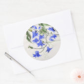 Sticker Rond Fleurs bleues (Enveloppe)