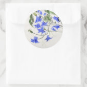 Sticker Rond Fleurs bleues (Sac)