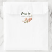 Sticker Rond Fleurs Boho Élégantes, Merci (Sac)