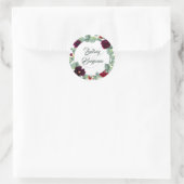 Sticker Rond Fleurs bourguignonnes et Mariage de verdure des eu (Sac)