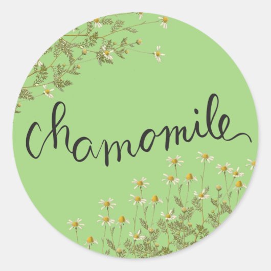 Sticker Rond Fleurs chamomiques (Devant)