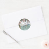 Sticker Rond Fleurs Chic Océan  (Enveloppe)