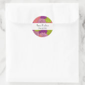 Sticker Rond Fleurs Dahlia, Fleurs Colorées, Graduation (Sac)