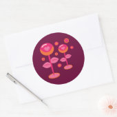 Sticker Rond Fleurs d'amour (Enveloppe)