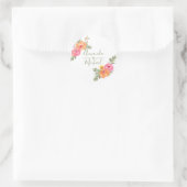 Sticker Rond Fleurs d'aquarelle de mariage de printemps (Sac)
