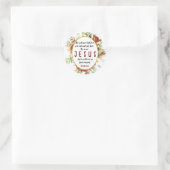 Sticker Rond Fleurs d'aquarelle et versets bibliques simples et (Sac)