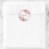 Sticker Rond Fleurs d'aquarelle rose fêtards Parties scintillan (Sac)