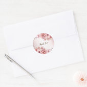 Sticker Rond Fleurs d'aquarelle rose fêtards Parties scintillan (Enveloppe)