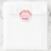 Sticker Rond Fleurs d'aquarelle rose prêtes à appuyer sur les b (Sac)