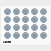 Sticker Rond Fleurs d'aquarelle rustique Merci Mariage (Feuille)