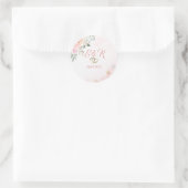 Sticker Rond Fleurs d'aquarelle Snowflakes Mariage (Sac)
