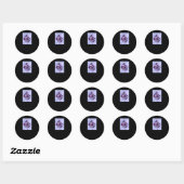 Sticker Rond Fleurs d'araignées de serpent Whimsigoth (Feuille)