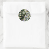 STICKER ROND FLEURS D'ASTER (Sac)