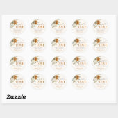 Sticker Rond Fleurs d'automne rustiques pour Remerciements de B (Feuille)