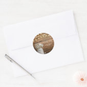 Sticker Rond Fleurs de Baby's Breath dans un pot Mason rustique (Enveloppe)