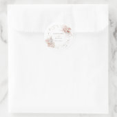 Sticker Rond fleurs de boho mariages (Sac)