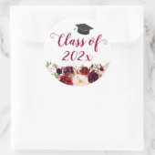 Sticker Rond Fleurs de Bourgogne Rustique pour la Remise des Di (Sac)