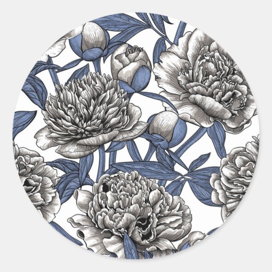 Sticker Rond Fleurs de cendres blanches (Devant)