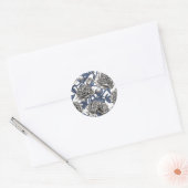Sticker Rond Fleurs de cendres blanches (Enveloppe)