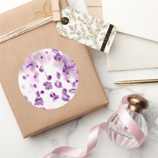 Sticker Rond Fleurs de cerisier (Cadeaux)