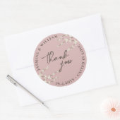 Sticker Rond Fleurs de cerisier Sakura Crème Mariage asiatique (Enveloppe)