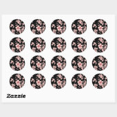 Sticker Rond Fleurs de cerisiers (Feuille)