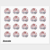 Sticker Rond Fleurs de cerisiers (Feuille)