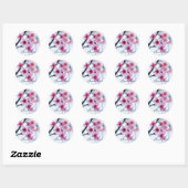 Sticker Rond Fleurs de cerisiers - A (Feuille)