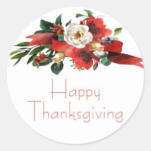 Sticker Rond Fleurs de chute d'aquarelle