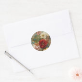 Sticker Rond Fleurs de collection (Enveloppe)