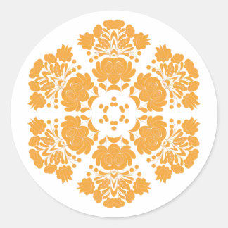 Sticker Rond fleurs de conception polonaise