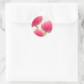 Sticker Rond Fleurs de couleur rose (Sac)