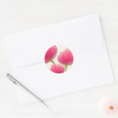 Sticker Rond Fleurs de couleur rose (Enveloppe)
