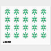 Sticker Rond fleurs de design polonais (Feuille)