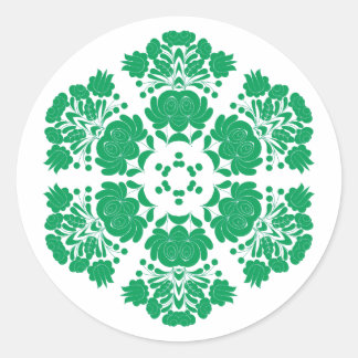Sticker Rond fleurs de design polonais