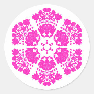 Sticker Rond fleurs de design polonais
