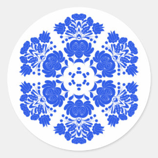 Sticker Rond fleurs de design polonais