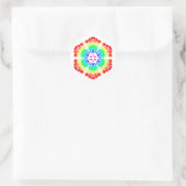 Sticker Rond fleurs de design polonais (Sac)