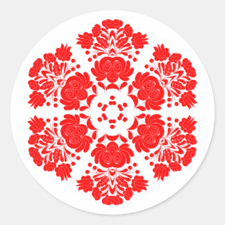 Sticker Rond fleurs de design polonais