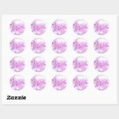 Sticker Rond Fleurs de fleurs de cerisier rose (Feuille)
