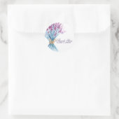 Sticker Rond Fleurs de lavande aquarelle (Sac)