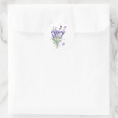 Sticker Rond Fleurs de lavande aquarelle (Sac)