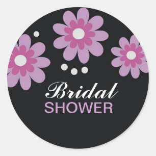 Sticker Rond Fleurs de lavande Fête des mariées favorise les sc