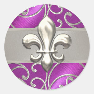 Sticker Rond Fleurs de Lis Fleur de Lis