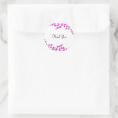 Sticker Rond Fleurs de Magenta Merci (Sac)