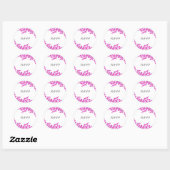 Sticker Rond Fleurs de Magenta RSVP (Feuille)